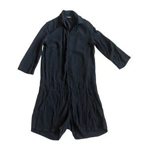 Monrow Negro Cremallera Mameluco Pantalones Cortos Informales Clásicos Mangas 3/4 Talla XS NUEVO CON ETIQUETAS - Imagen 1 de 14