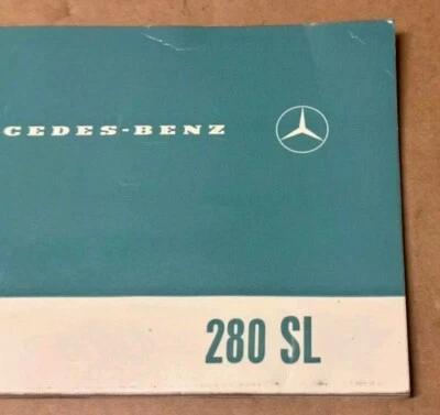 Mercedes Benz W113 280SL Manual de Operador del Propietario (Original OEM. Inglés y alemán Foto 1 de 4