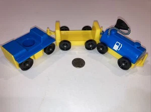 Vtg Fisher Price Little People Airport Vehicles Tram Gas Fuel Car Lot Of (3) - Picture 1 of 3
