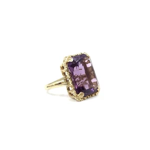 14kt Gold Damen Statement Ring 585 Gelbgold Schmuck 21.0ct Amethyst 18.4mm / 58 - Bild 1 von 15