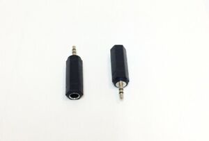 (4) Headphone 3.5mm Stereo Male Plug To 6.3mm (1/4") Female Connectors Adapters