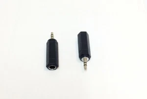 (4) Headphone 3.5mm Stereo Male Plug To 6.3mm (1/4") Female Connectors Adapters - Picture 1 of 1