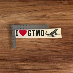 I ❤️ GTMO Autoaufkleber Aufkleber Guantanamo Bay Marinebasis Kuba US Navy Eidechse - Bild 1 von 2