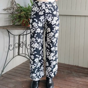 Forever New Womens Pants Blue Floral High Waist Palazzo Straight Leg Size 14 - Bild 1 von 13