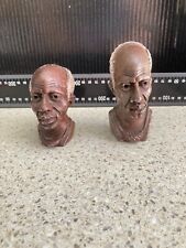 Two African Hand Carved Stone Heads. 1 signed Edward Mudiwa, 1 signed Edward