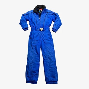 Obermeyer Snowsuit Womens 12 Blue Jasmina Thermolite Insulated Belted Ski Suit - Picture 1 of 15