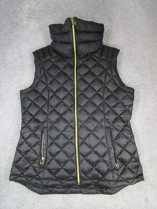 Michael Kors Vest Womens Large Black Diamond Quilted Down Insulated Puffer * - Picture 1 of 9
