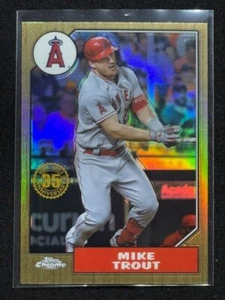 2022 Topps Chrome - 1987 Topps Baseball #87BC-1 Mike Trout ANGELS - Picture 1 of 4