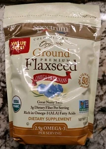 Spectrum Essentials Organic Ground Premium Flaxseed Flax Meal 24oz Exp. 8/25 New - Picture 1 of 4