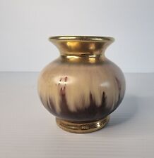 Small German Vase, Brown and Gold Excellent condition #C1