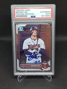 2022 Bowman Draft Chrome Image Variation SP Brooks Lee Signed PSA/DNA #BDC-153 - Picture 1 of 2