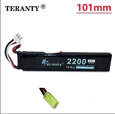 3S 11.1V 2000 Upgrade 2200mAh 35C LiPo Airsoft Gel Blaster Water Gun Mini-Tamiya - Image 1 of 4