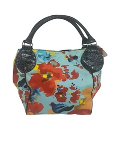 Cato Abstract Multicolor Fabric Shoulder Bag Patent Faux Leather - Picture 1 of 8