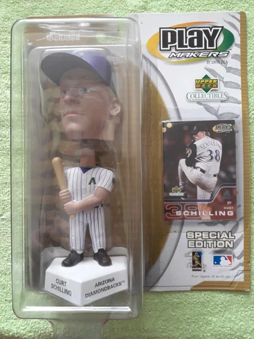 2002 Play Makers Curt Schilling Bobblehead W/Collectors Card Diamondbacks NIP Cover