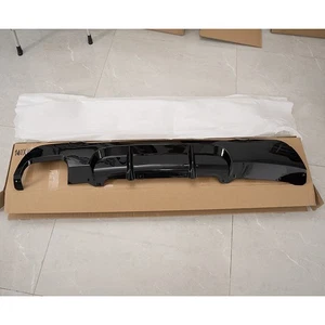 GLOSS BLACK FOR BMW E92 E93 328i 330i 2006-2014 M SPORT REAR BUMPER DIFFUSER LIP - Picture 1 of 10