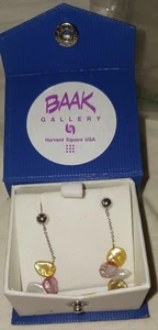 BAAK GALLERY Mass. Pearl Earrings With Bonus Tie Pin - Picture 1 of 2