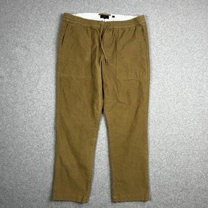 Vince Corduroy Pants Men XL Beige Pull On Elastic Drawstring Straight Leg Pocket - Picture 1 of 16