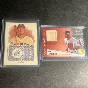 EVAN LONGORIA 2er Set GU Bat Relic #MLM-EL /150! + Trikot Patch Allen & Ginter - Bild 1 von 5