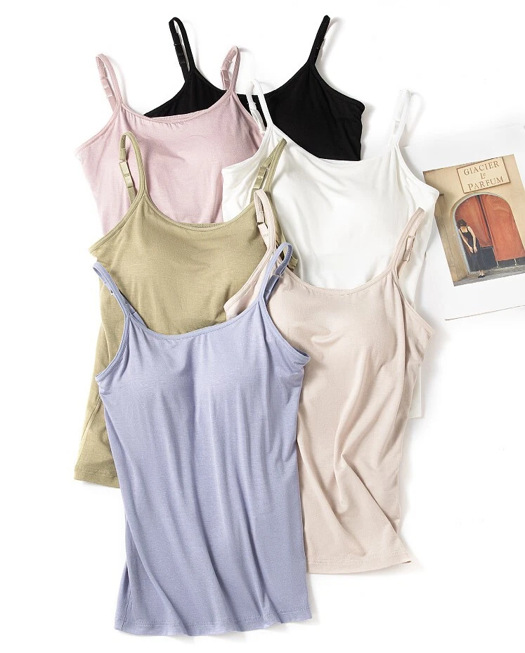 Camisoles for Women Tank Top with Built in Padded Bra XS Small Medium Size 2-10 - Image 1 of 4