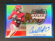 2023 Leaf Metal State Pride Blue Caleb Williams /30 RC Rookie Auto Autograph