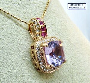 LeVian 14K Strawberry Gold Amethyst, Pink Sapphire & Diamond Necklace