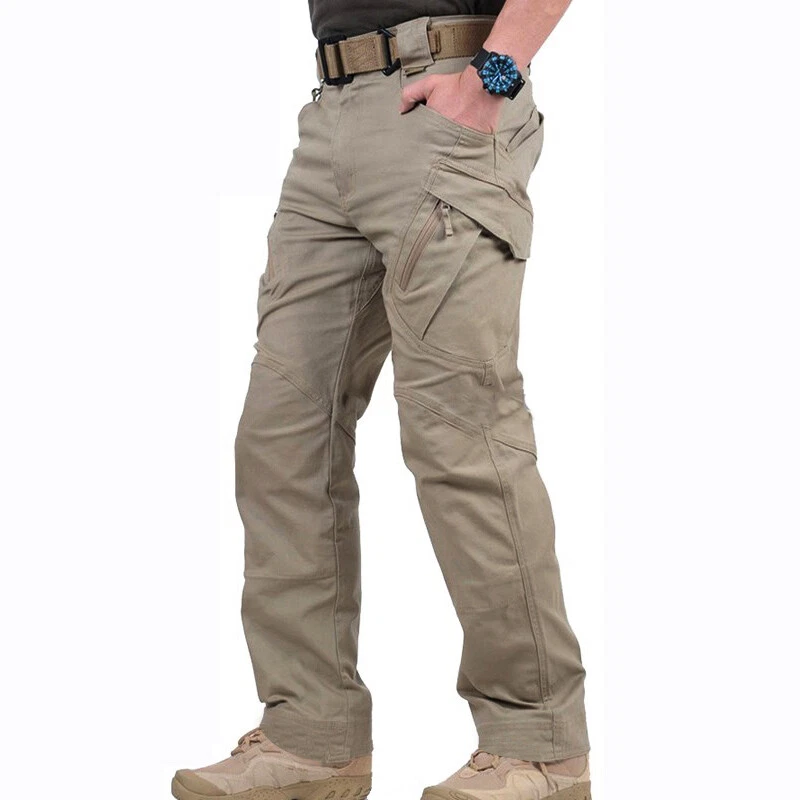 US Men Tactical Cargo Pants Soldier Straight-fit Work Combat Trousers Outdoor AA - Image 1 of 4