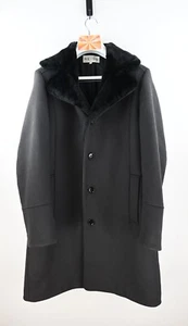 REISS "Charlie" 100% wool coat with faux fur collar size XL/UK16 - Picture 1 of 11