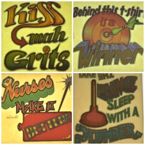 BUNDLE - Vintage 1970s Heat Transfers | Various | NOS | Pack of 4 - Picture 1 of 10