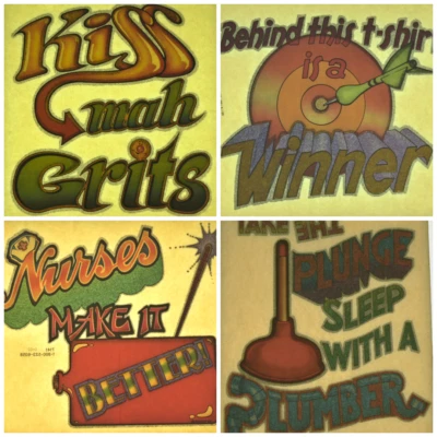 BUNDLE - Vintage 1970s Heat Transfers | Various | NOS | Pack of 4 - Image 1 of 4