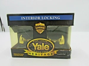 Yale Interior Locking Grade 2 Doorknob New In Box - Round Brass - Picture 1 of 6