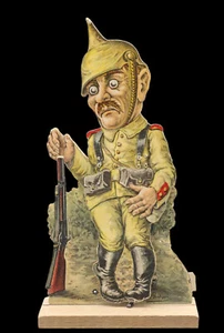 LE POILU et le BOCHE vers 1915 / 1 ère guerre mondiale de 14-18 - Foto 1 di 5