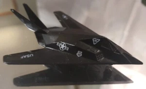 MOTOR MAX SKY WINGS "F-117A STEALTH FIGHTER" BLACK DIE-CAST PLANE PREOWNED - Picture 1 of 5
