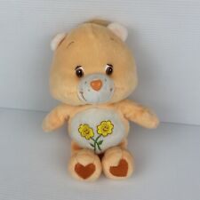 Vintage Care Bears Plush Friend Bear 2002 Orange 21cm Flowers Soft Stuffed Toy