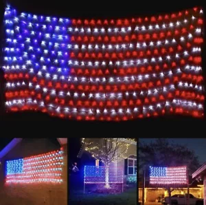 Large Size American Flag Lights (420 LED) - Picture 1 of 5