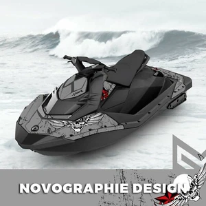NG Seadoo Spark Bombardier 2up + 3up Jet Ski Graphic Decal Vinyl Wrap Custom - Picture 1 of 2
