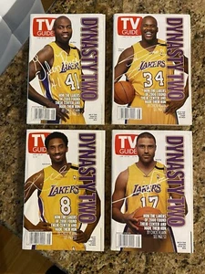 TV Guide / L.A. Lakers 2000 NBA Finals Champs Set - Kobe, Shaq, Fox, Rice - Picture 1 of 6