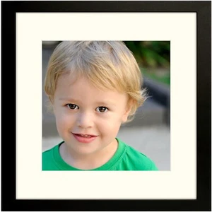 12x12 Square Picture Frame with Ivory Color Mat for 8x8 Photo Wall Mounting - Picture 1 of 7