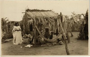 PC VENEZUELA, CARACAS, NATIVE CAMP, Vintage REAL PHOTO Postcard (b22167) - Imagen 1 de 2