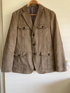 ZARA Man Sports Jacket sz EU48-US38 Mustard Brown Corduroy pockets - Picture 1 of 8