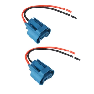 2Pc 9005 HB3 H10 9145 Female Adapters Wiring Harness Sockets w/ 4" Wire Pigtails - Foto 1 di 11