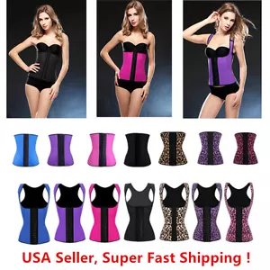 DH Damen Latex Shapewear Taillenkorsett Unterbrustkorsett Body Shaper Taillentrainer - Bild 1 von 51