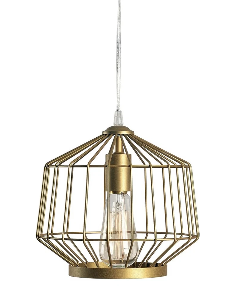 Kenroy Home 93852GLD Rolf 1-Light Wall Plug-in or Hardwired Gold Swag Pendant - Image 1 of 4