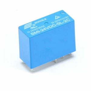 Original SONGLE Relay SMI-24VDC-SL-2C 5A 250VAC/30VDC 8-Pins 2-NO 2-NC Blue - Picture 1 of 2