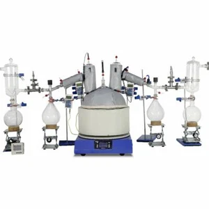 Kits de destilación doble 10L 20L doble trayectoria corta 2 botellas receptoras - Imagen 1 de 12