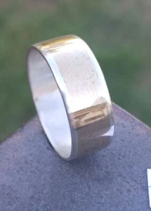 Mokume Gane Ring 69,5 Sterling Silber, Kupfer und Messing - Bild 1 von 3