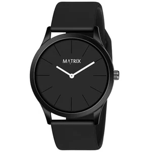 Matrix Minimalistische Analoguhr für Herren & Jungen - weiches Silikonarmband Zifferblatt - Bild 1 von 6