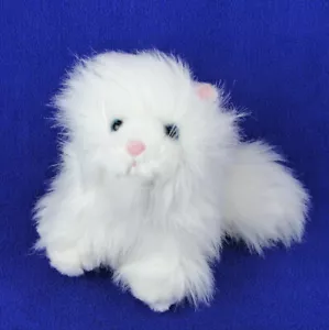 Webkinz Persian Cat White Plush HM110 Blue Eyes Ganz No Code Stuffed Animal - Picture 1 of 10