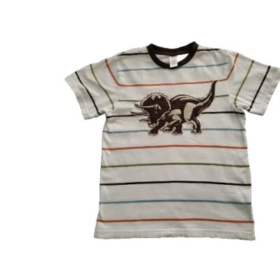 Camiseta Top Gymboree Niños Talla 10 Dinosaurio Algodón Manga Corta Rayas EEUC Foto 1 de 4