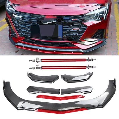 Front Bumper Lip Splitter Spoiler Carbon Fiber For Chevrolet Traverse Body Kits Foto 1 de 4