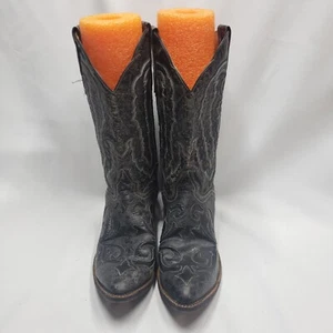 J.B. Dillon Herren 101/2EE Schwarz Ziegenleder Verziert Western Cowboystiefel JBM2000 - Bild 1 von 17